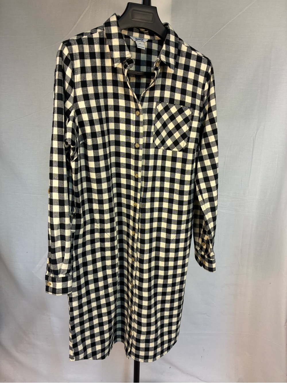 Duluth Trading Buffalo Plaid Flannel Shirt Dress M